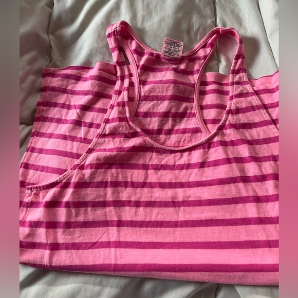 Pink Victoria’s Secret striped tank top and sports bra - Picture 8 of 9